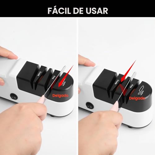 Miniatura 9 de Soarfly Afilador De Cuchillos Eléctrico Profesional, Afilador Eléctrico Cuchillos Multifunción Para Cocina, Afilado Rápido Y Seguro, Fácil De Usar