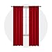 Deconovo Red Blackout Curtains Rod Pocket Drapes Window Curtains for Bedroom True Red 42W x 84L Inch 2 Panels