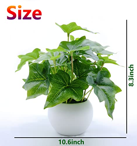 Hccy Fake Ivy Plants 10.6" With Leaves Artificial Plants Decorative For Home Decor Faux Plants In Pot 1 Pcak #TOP2