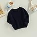 YINGISFITM Toddler Baby Girl Boy Chunky Knit Sweater Long Sleeve Oversized Crewneck Sweatshirt Fall Winter Clothes for Kids (Dark Blue, 3-6 Months)