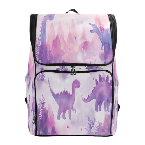 Sac à dos dinosaure violet pour le collège et les sorties de week-end