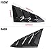 HTRACING for 10th Gen Civic Sedan Rear Side Window Louvers Air Vent Scoop Shades Cover Blinds Racing Style Compatible with Civic Sedan 2021 2020 2019 2018 2017 2016 (Bright Black)