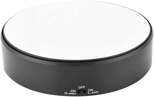 Qmee - Espejo giratorio de 360, soporte giratorio, expositor para joyas, relojes, productos digitales, modelos 3D y coleccionables, carga de 1,5 a