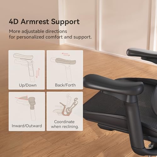 SIHOO Doro C300 Ergonomic Office Chair with Ultra Soft 3D Armrests — view 7