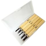 彫刻刀 5本セット ケース付き 平刃 切り出し刃 三角刃 丸刃