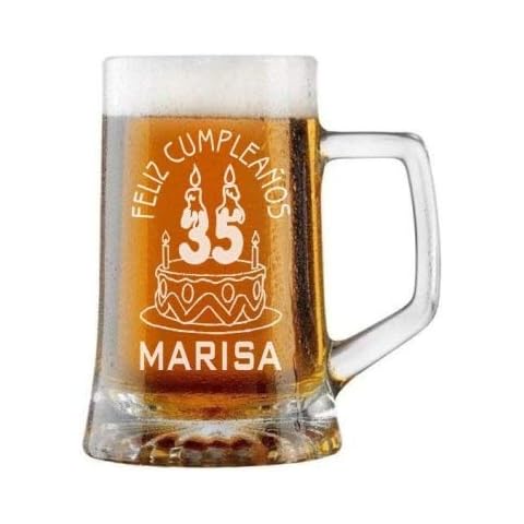 Jarra de Cerveza Personalizada VELAS CUMPLEAÑOS MUJER Cover
