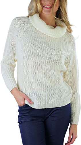 Image of ToBeInStyle Women's Classic Knit Fold Over Turtleneck Pullover