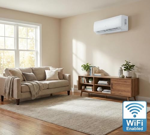 Image of Garvee 12000 BTU Mini Split Air Conditioner& Heater, 21 SEER2, Cools 750 Sq.Ft, Alexa Compatible, Inverter Tech Ductless Air Conditioner with WiFi & Remote Control /Self Cleaning /Installation Kit, 230V