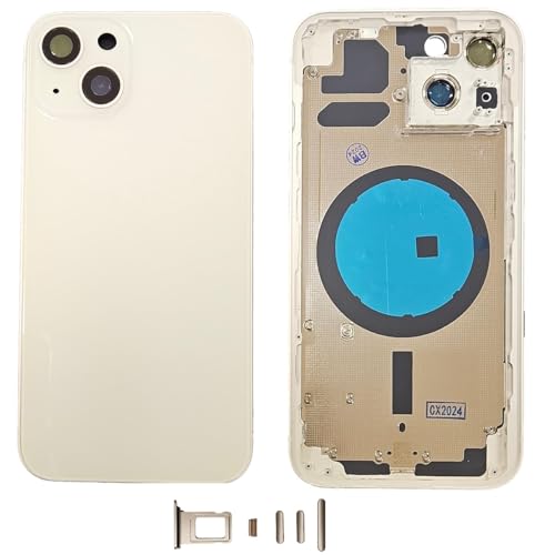 Coque iPhone 13 blanc avec vitre arrière et tiroir SIM Smartex pour reconditionnement