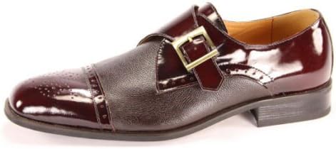 Giorgio Venturi Cap Toe Monk Strap Dress Shoe Burgundy style 6028 Size 9.5 D