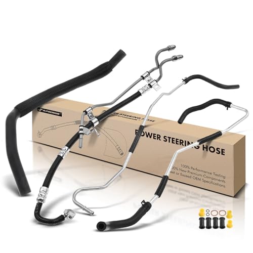 A-Premium Power Steering Hose Pressure & Return & Reservoir Hose Line Assembly Compatible with Toyota Camry 2002-2006 Solara 2004-2008 2.4L Gas 4-PC Set