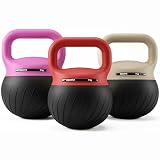 Squatz Kettlebell Set 6,8 kg 9,1 kg 11,3 kg Morbido, Pesi Palestra e Pesi per Allenamento a Casa, Base Antiurto, Maniglia Larga Antiscivolo, Design Salva Pavimento per Palestra in Casa, Corpo Completo
