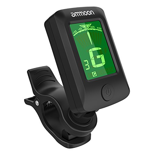 ammoon Guitar Tuner, Clip on Tuner Large LCD Display, Battery Included