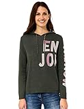 Cecil Pullover mit Kapuze und dekorativem Wording
