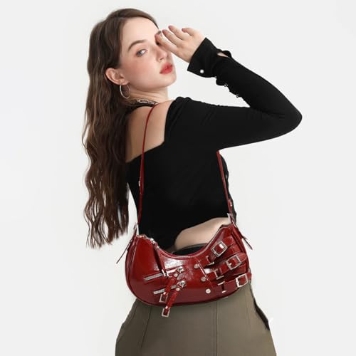 Sunwel Fashion Y2k Under the Arm Purse Goth Shoulder Bag Aesthetic Grunge Bag for Women3