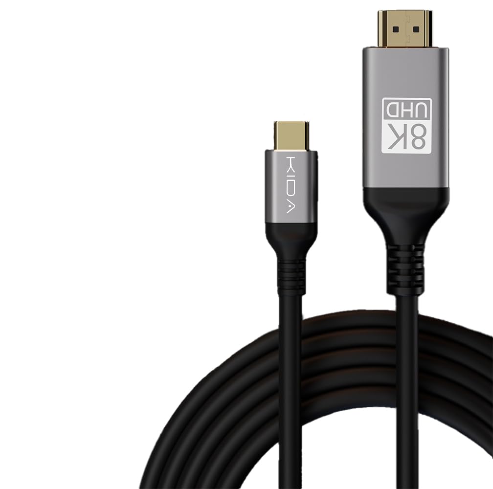 KIDA 8K USB C to HDMI 2.1 High Speed Premium Braided Cable[8K@60Hz,4K@144Hz,2K@240Hz]supports Thunderbolt ¾ Ports for Macbook Pro/Air,Gaming Monitors,Microsoft Surface-2M/6ft (Aluminium Silver) (B0C6MGTDYJ) Amazon Price History, Amazon Price Tracker
