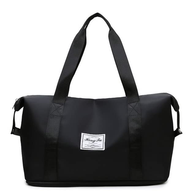 Bolsa de viagem mala auxiliar para passeios ou viagens resistente a agua dobr?vel e expans?vel (preta)