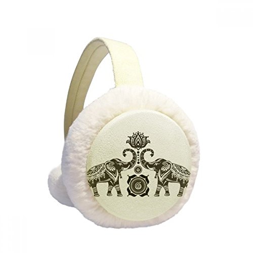 Orejeras de invierno de elefante amigo regalo unisex de felpa plegable para el frío