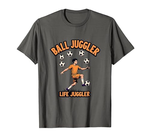Ball Juggler Soccer T-Shirt Men X-Large Asphalt Grey