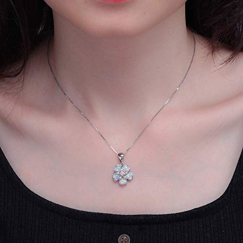 CiNily Opal Pendant Necklace Gold Plated Opal Jewelry Gifts for Women Girls Gemstone Necklaces4