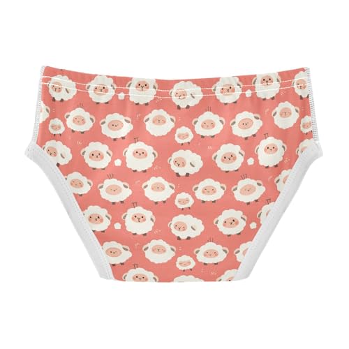 visesunny Boys Cotton Underwear Cute Red Cartoon Lamb Printed Toddler Soft Training Briefs Size 2T-8Y for Kids2