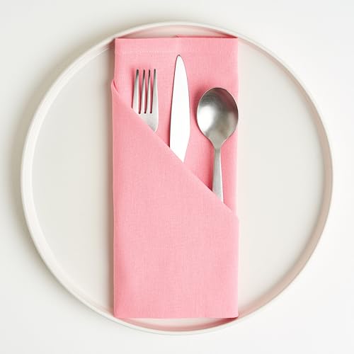 Set de 6 Servilletas de Tela Rosa 18x18 Pulgadas Algodón miniatura 2