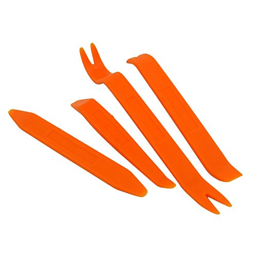 Topways Auto Tür Clip Panel Audio Refit Set Fahrzeug Innen-Verkleidung Demontage Zierleisten Polsterung Montage-Keile Zierleistenkeil Cliplöser 4 pcs