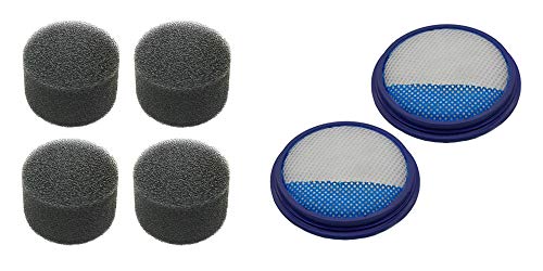 Green Label Kit de 2 Filtros PreMotores y 4 Filtros de Espuma de Recambio para Aspiradores sin Cable Vax de la Gama Blade 32V 24V (Reemplaza a 1-7-138743, 1-7-138744)