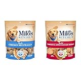 Milo's Kitchen Dog Treat Bundle: Chicken Meatballs 18 Ounce + Chicken & Apple Sausage Slices 18 Ounce