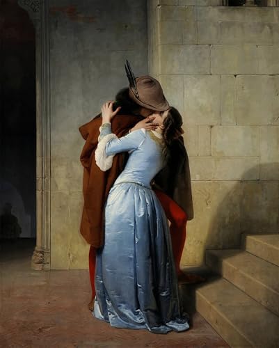 Affiche Art Mural Moderne Le Baiser Francesco Hayez Peinture Décoration 60x90