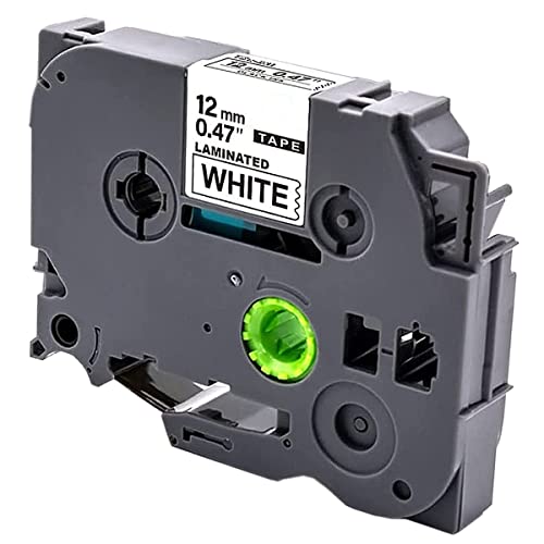 Acmerota Label Tape Replace for Brother TZe-231 12mm* 8mm Black on White for Brother P-Touch PT-H101C H100LB H100R H105 H107 H110 D600 D400 D210VP E100 P300BT Cube 1000 1010, 1Pcs