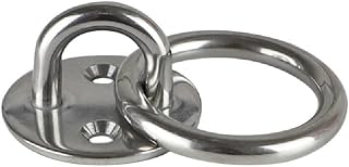 Ceiling Hook Pad Eye Plate Stainless Steel Wall Mount Hook Heavy Duty for Hanging 5mm/6mm/8mm Marine Hardware Heavy Duty Pad Eye Plate Staple Rings Hook U-Shaped