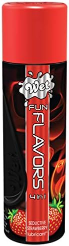 4.1oz/116g Seductive Strawberry Fun Flavors Sugar Free Warming Massage Lotion and Lubricant