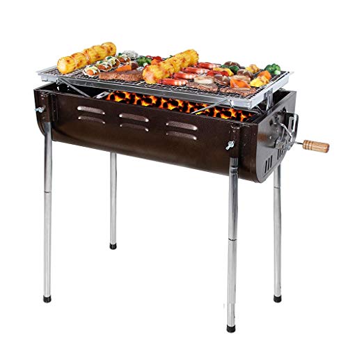 Barbecue Grill tragbares Haus im Freien für mehr als 5 Personen Verdickte Holzkohle Grillgeräte Holzkohlegrill @ (Farbe: A)