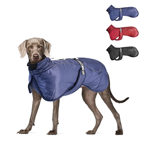 Manteaux d'hiver pour Chiens Vêtements Imperméable Veste de Chien Manteau Veste Vetement Reflechissant Doux Chaud pour Chien (Bleu, 3XL(Chest Girth 67-75cm,Back Length 51cm)) Cover
