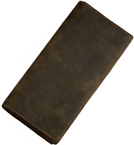 Itslife Men's Genuine Leather Long Bifold Wallet