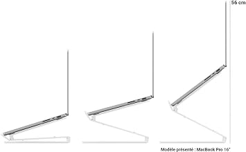 Twelve South Curve Flex | Ergonomic Height & Angle Adjustable Aluminum Laptop/MacBook Stand/Riser, fits 10-17