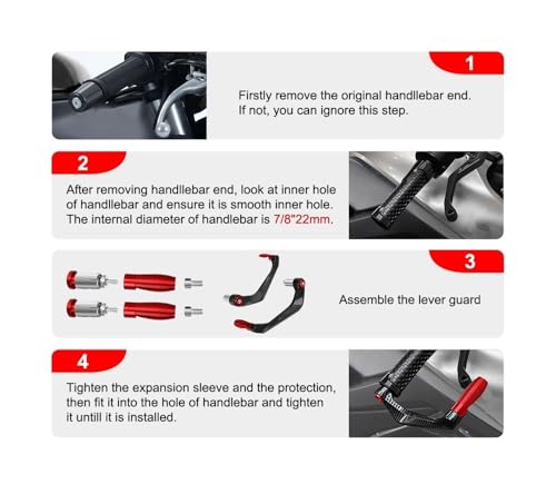 Protège main guidon pour moto Kawasaki ZZR 400 toutes années - 4