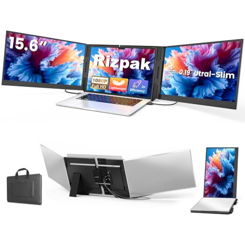 Image of 15.6 inch Laptop Screen Extender, FHD 1080P IPS Triple Portable Monitor