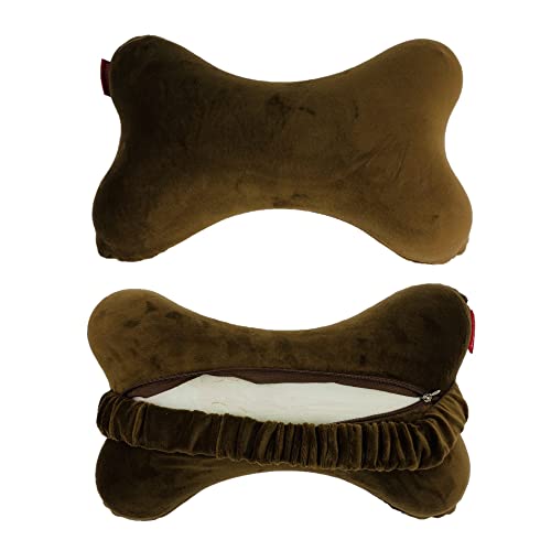 Almohada Espuma Viscoelástica Grande Cervical Marrón miniatura 2