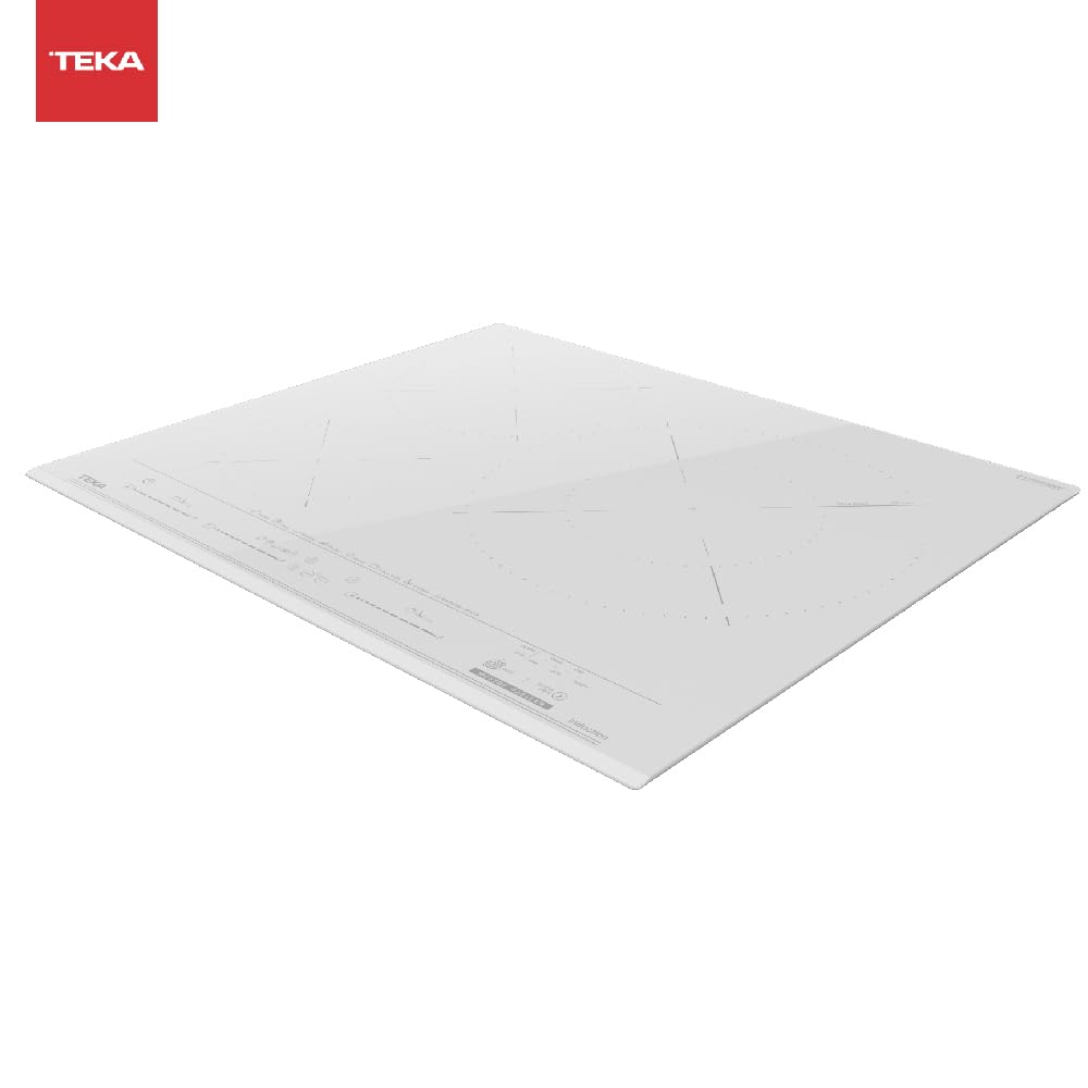 TEKA Placa Inducción 60 cm - 3 Zonas de Cocción - 8 Funciones Directas - Touch Control MultiSlider - Fuego XL para Paella - Función Stop & Go - Color Blanco - MestrePaeller IZC 63632 MPT WH