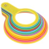 SWETRACE Anillo Medidor de Diámetro de Frutas Plástico, Calibre para Cítricos y Manzanas, Tamaño 55-110 Mm, Colores Variados, Herramienta Práctica para Medición y Clasificación en Cocina