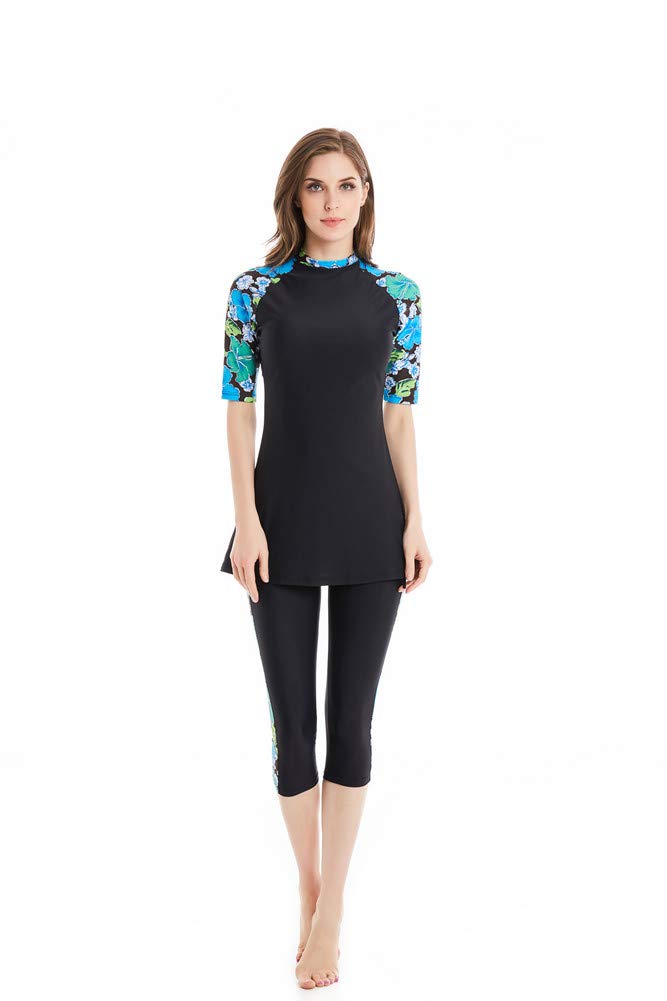 Costume Da Bagno Musulmano Modesto - Burkini Donna 3 Pezzi Con Cuffia, BlueSnow - Foto 6