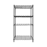 4-Tier Wire Shelving Unit and Storage, Shelves for Storage Height Adjustable Metal Wire Rack Shelvin