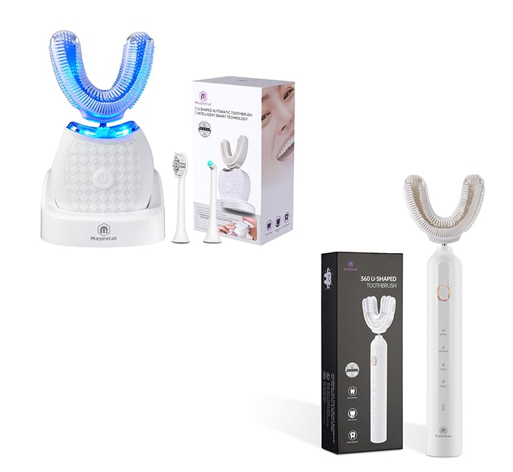 Ultrasonic U-Shaped Electric Toothbrush for Adults, Automatic Toothbrush for 360-degree Cleaning