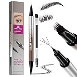 Erinde Lápiz de Cejas Microblading 2 en 1 Doble Punta, Punta Multi-Ramitas y Punta Precisa, Resistente al Agua, Cejas Naturales y Definidas, Larga Duración y Fácil Aplicación #05