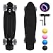 shownicer Monopatín Skateboard Completo Mini Cruiser Patín Plástico Penny Board 22'' para Niños Adultos Principiantes, LED Ruedas Iluminadas & ABEC-11 Rodamientos & Todo-en-Uno T Herramienta