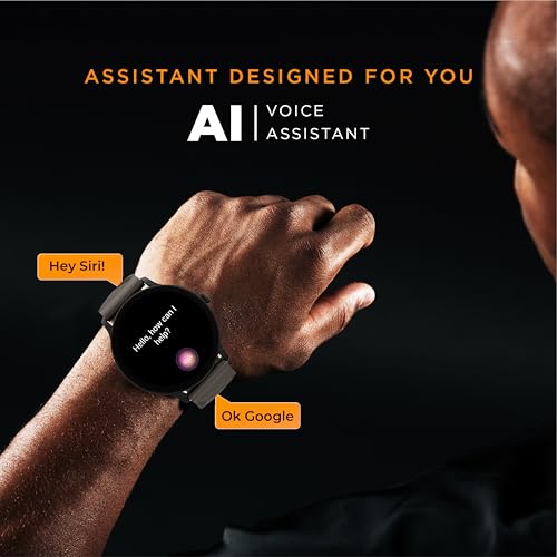 Image of Gizfit 984 Orbit Z Smartwatch with 1.39 inch Round Display, Hindi Language Support, Multi Sports Mode, Heart Rate Monitor, Custom Watch Faces, Zinc Alloy Body - Upto 2 Days Battery Life (Black)