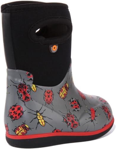 Bogs Kids Baby Classic Boot, Bugs Print - Gray, Size 8 Toddler | Image 2