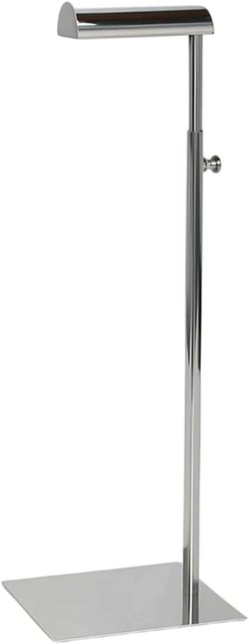 Handbag Display Stand Height-Adjustable Purse Display Stand Metal Purse Holder for Boutiques, Streamers, Showroom , A-head Mirror Finish Silver